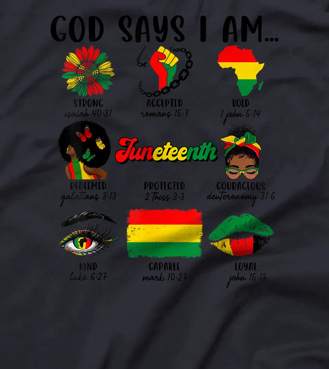 Juneteenth Shirt God Says I Am Free-ish African American T-Shirt