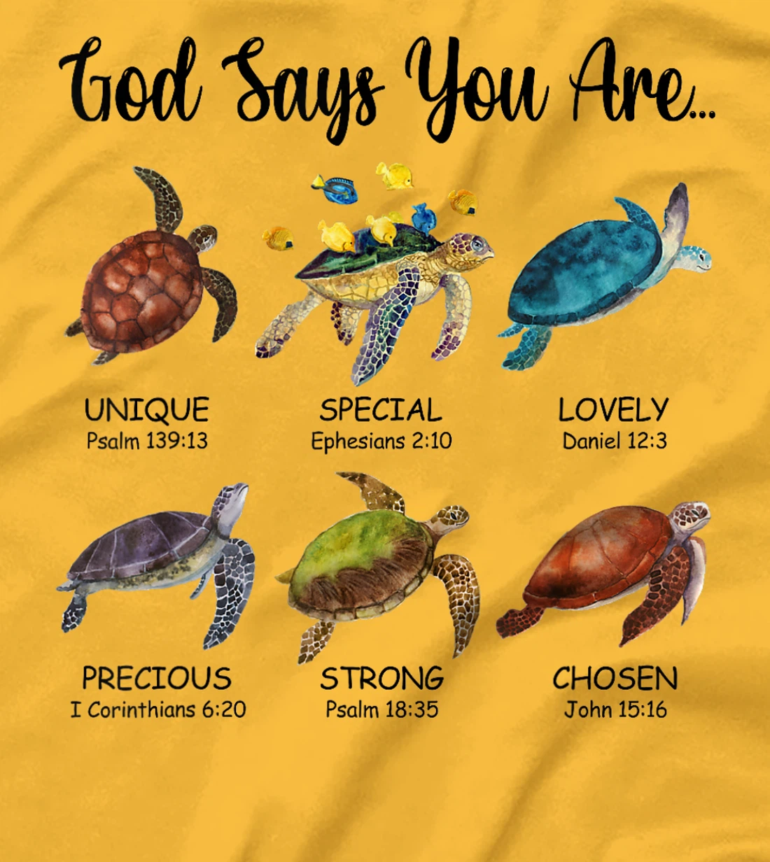 Turtle God Say You Are Religious Jesus Faith Christ T-Shirt
