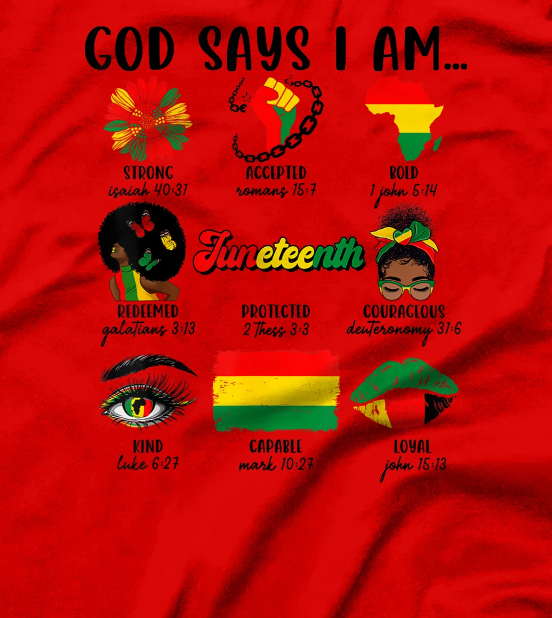 Juneteenth Shirt God Says I Am Free-ish African American T-Shirt