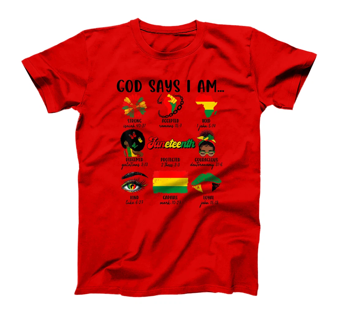 Juneteenth Shirt God Says I Am Free-ish African American T-Shirt