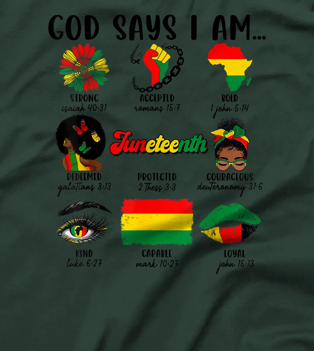 Juneteenth Shirt God Says I Am Free-ish African American T-Shirt