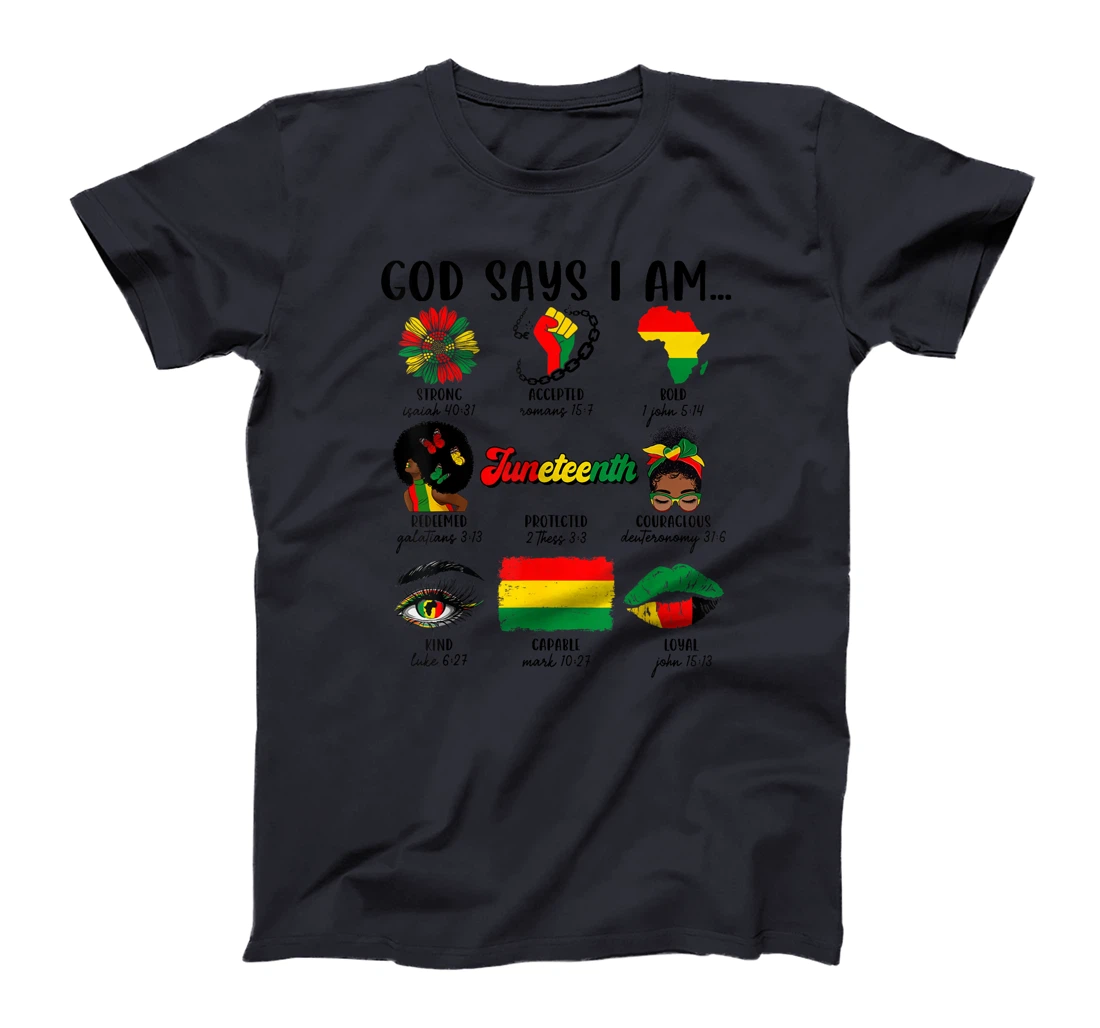 Juneteenth Shirt God Says I Am Free-ish African American T-Shirt