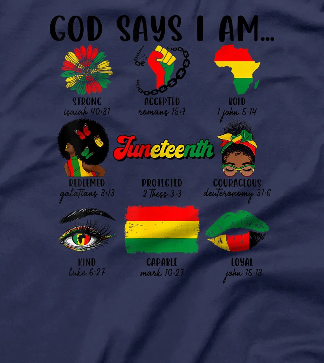 Juneteenth Shirt God Says I Am Free-ish African American T-Shirt