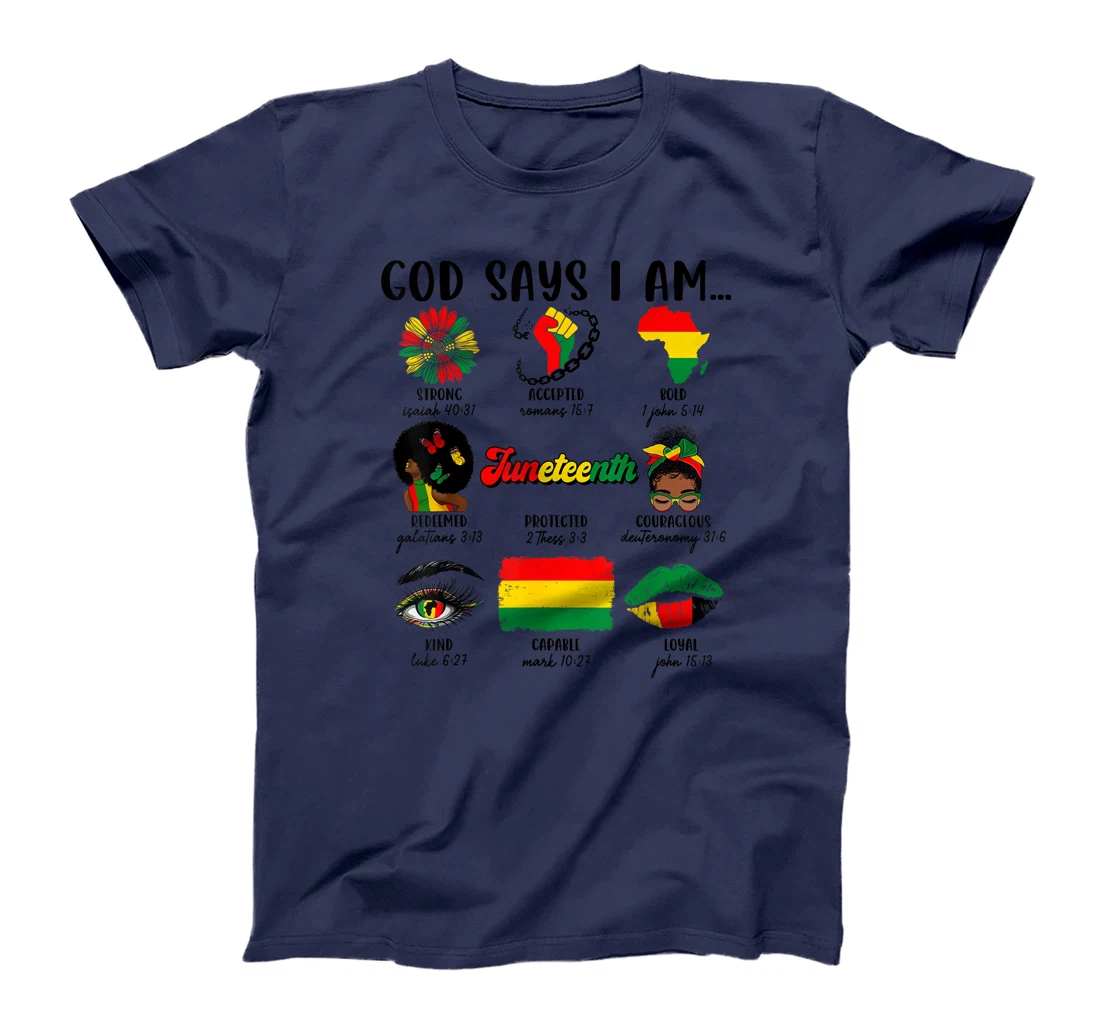 Juneteenth Shirt God Says I Am Free-ish African American T-Shirt