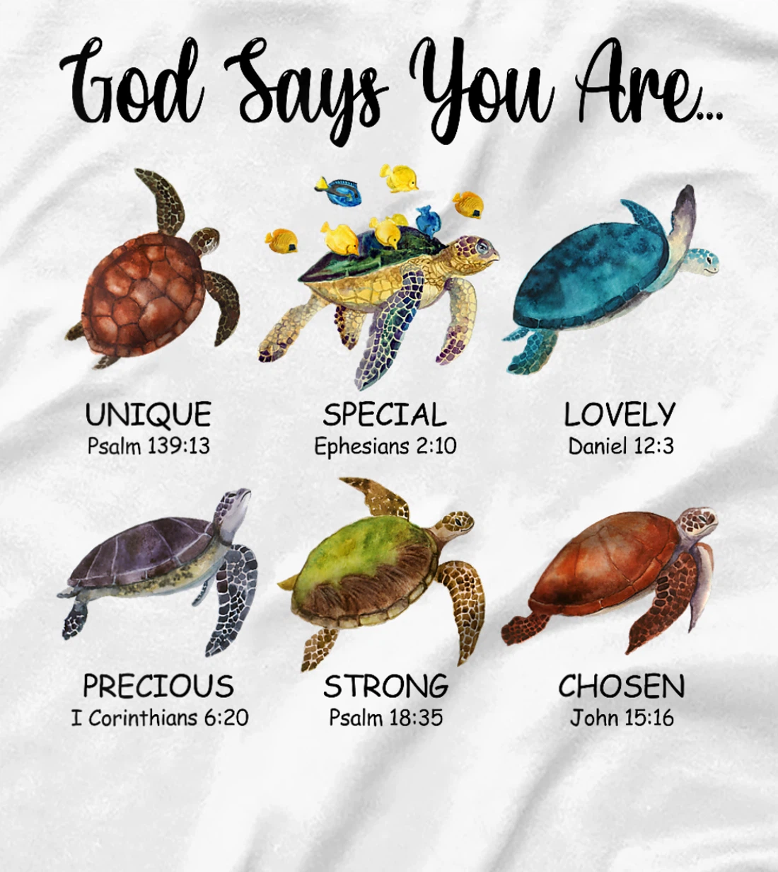 Turtle God Say You Are Religious Jesus Faith Christ T-Shirt