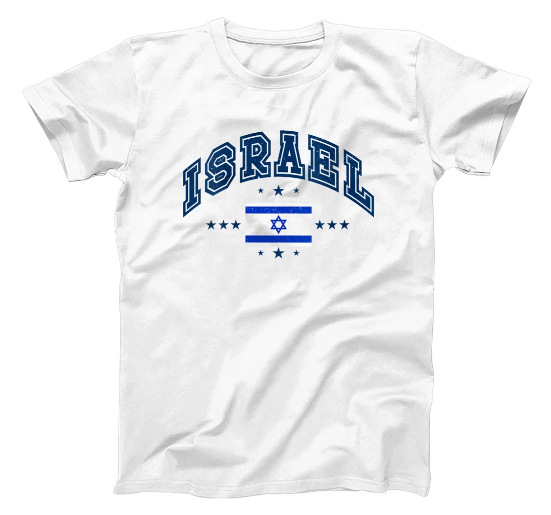 Womens Retro Israel Men Women Athletic Throwback Flag T-Shirt