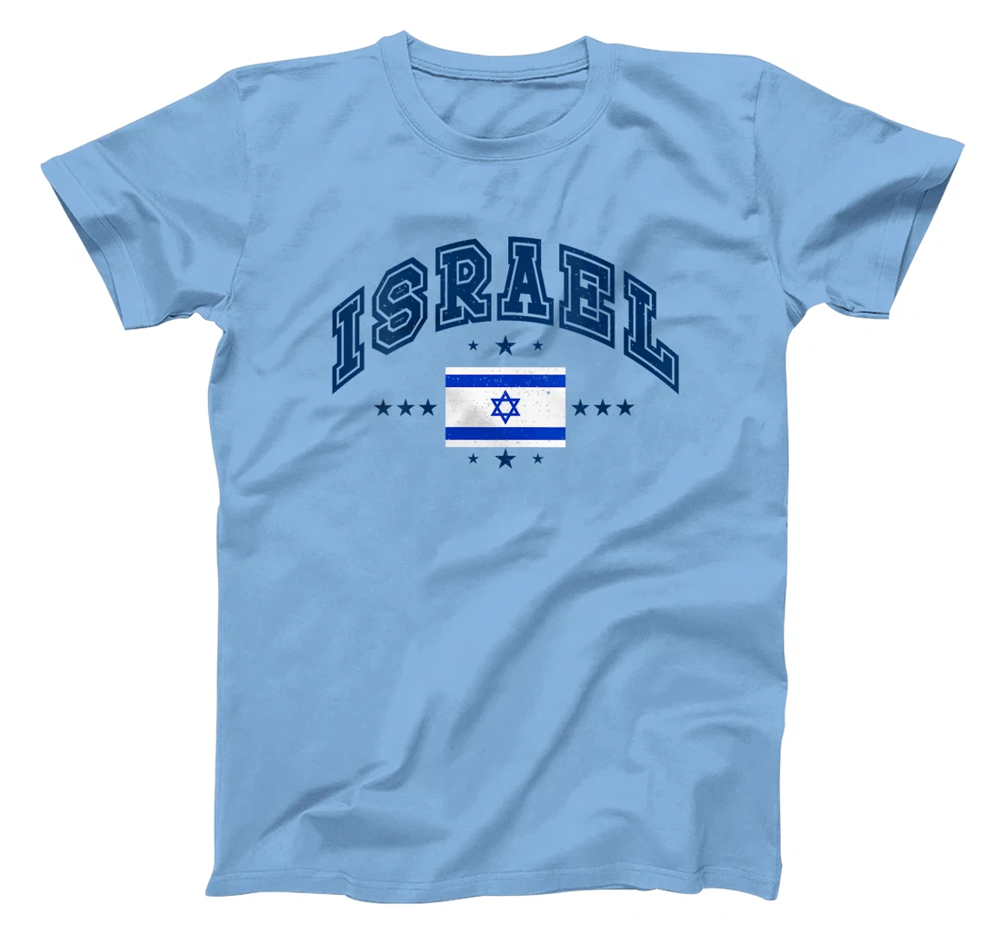 Womens Retro Israel Men Women Athletic Throwback Flag T-Shirt