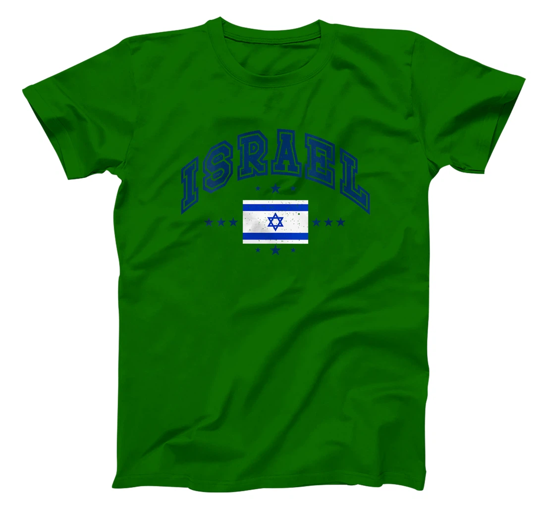 Womens Retro Israel Men Women Athletic Throwback Flag T-Shirt