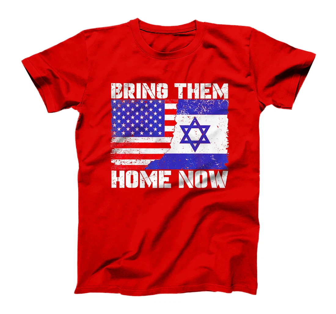 Bring Them Home Now America Israel Flag Premium T-Shirt