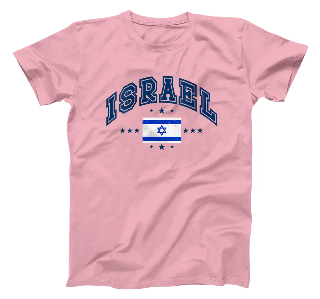 Womens Retro Israel Men Women Athletic Throwback Flag T-Shirt