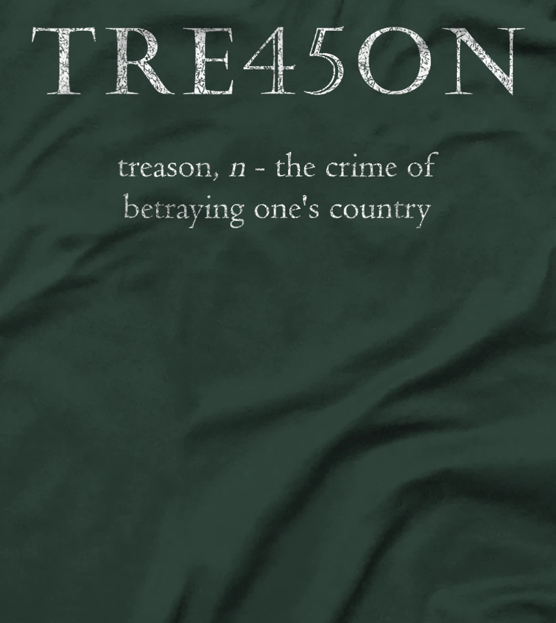 Anti-Trump Treason | TRE45ON Distressed Impeach T-Shirt