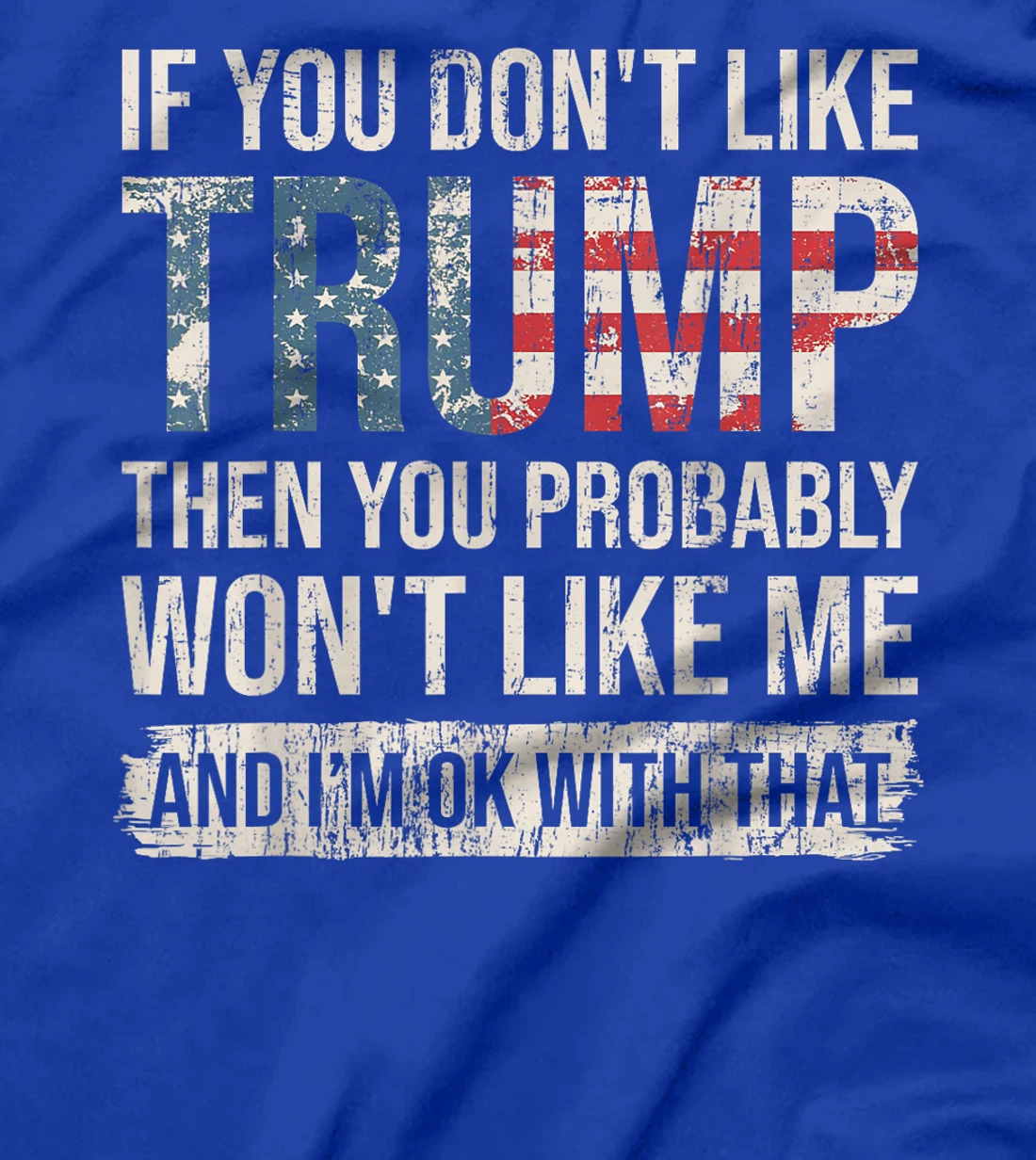 If You Don't Like Trump Then You Probably Won't Like Me T-Shirt