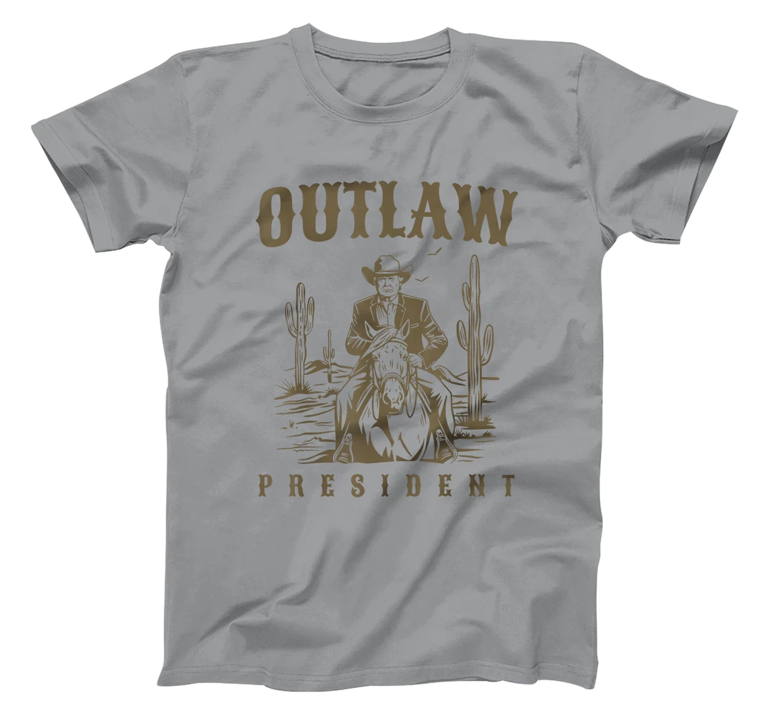 Outlaw President Trump Cowboy Trump 2024 Convicted Felon T-Shirt