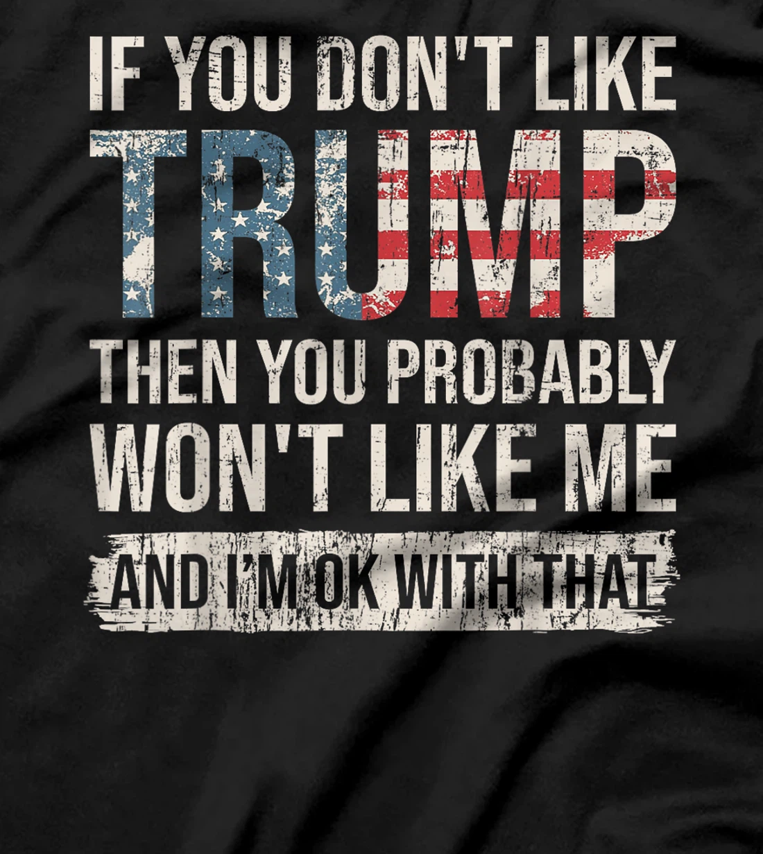 If You Don't Like Trump Then You Probably Won't Like Me T-Shirt