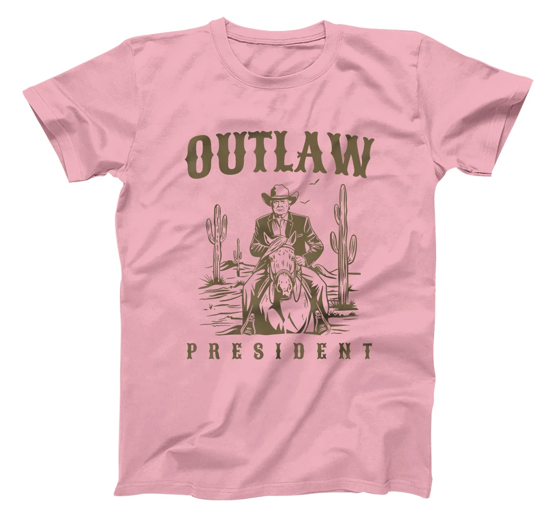 Outlaw President Trump Cowboy Trump 2024 Convicted Felon T-Shirt
