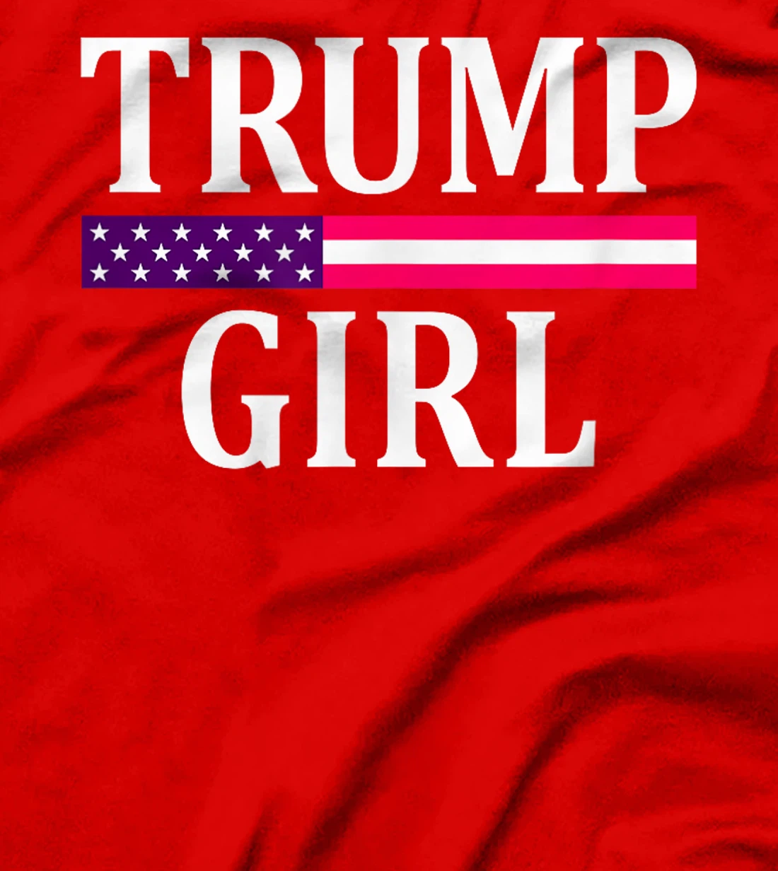 Cute Vintage Vote Trump Girl Republican US Flag 2024 Womens T-Shirt