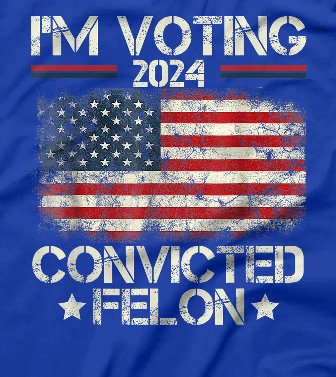 I'm Voting Convicted Felon Funny Pro Trump 2024 T-Shirt