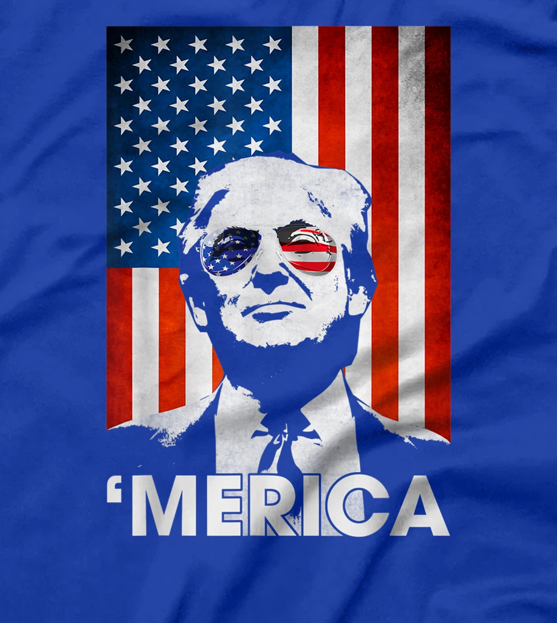 Trump Merica American Flag 4th Of July Murica Patriotic T-Shirt