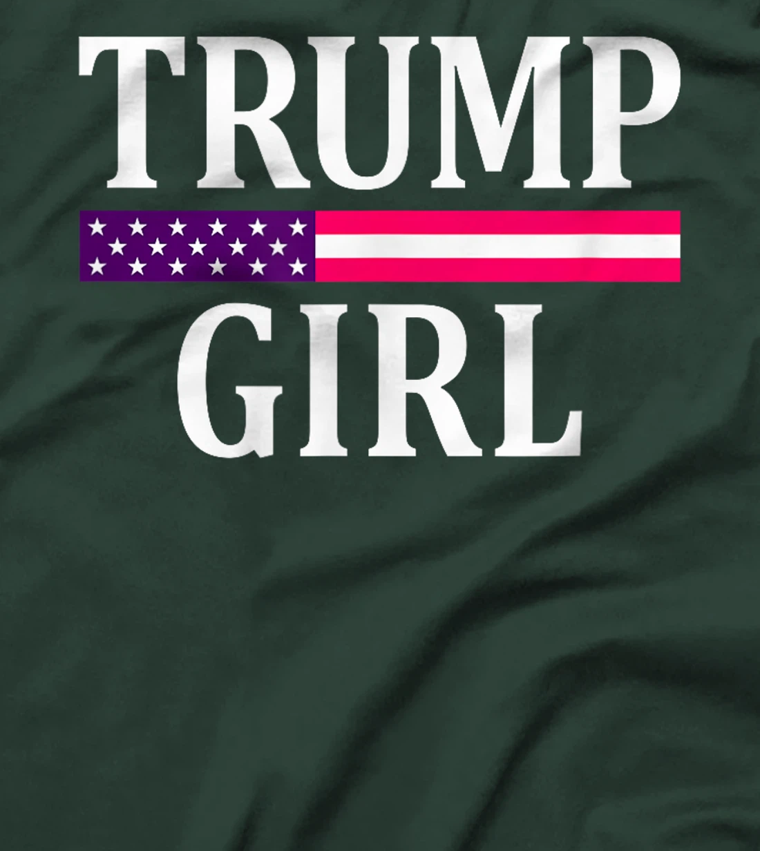 Cute Vintage Vote Trump Girl Republican US Flag 2024 Womens T-Shirt