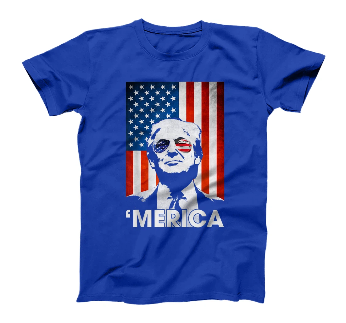 Trump Merica American Flag 4th Of July Murica Patriotic T-Shirt