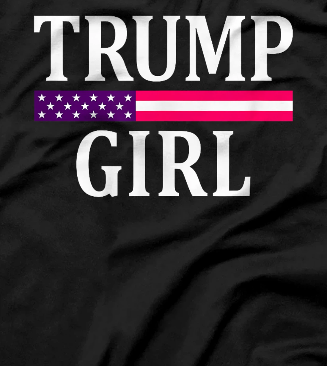 Cute Vintage Vote Trump Girl Republican US Flag 2024 Womens T-Shirt