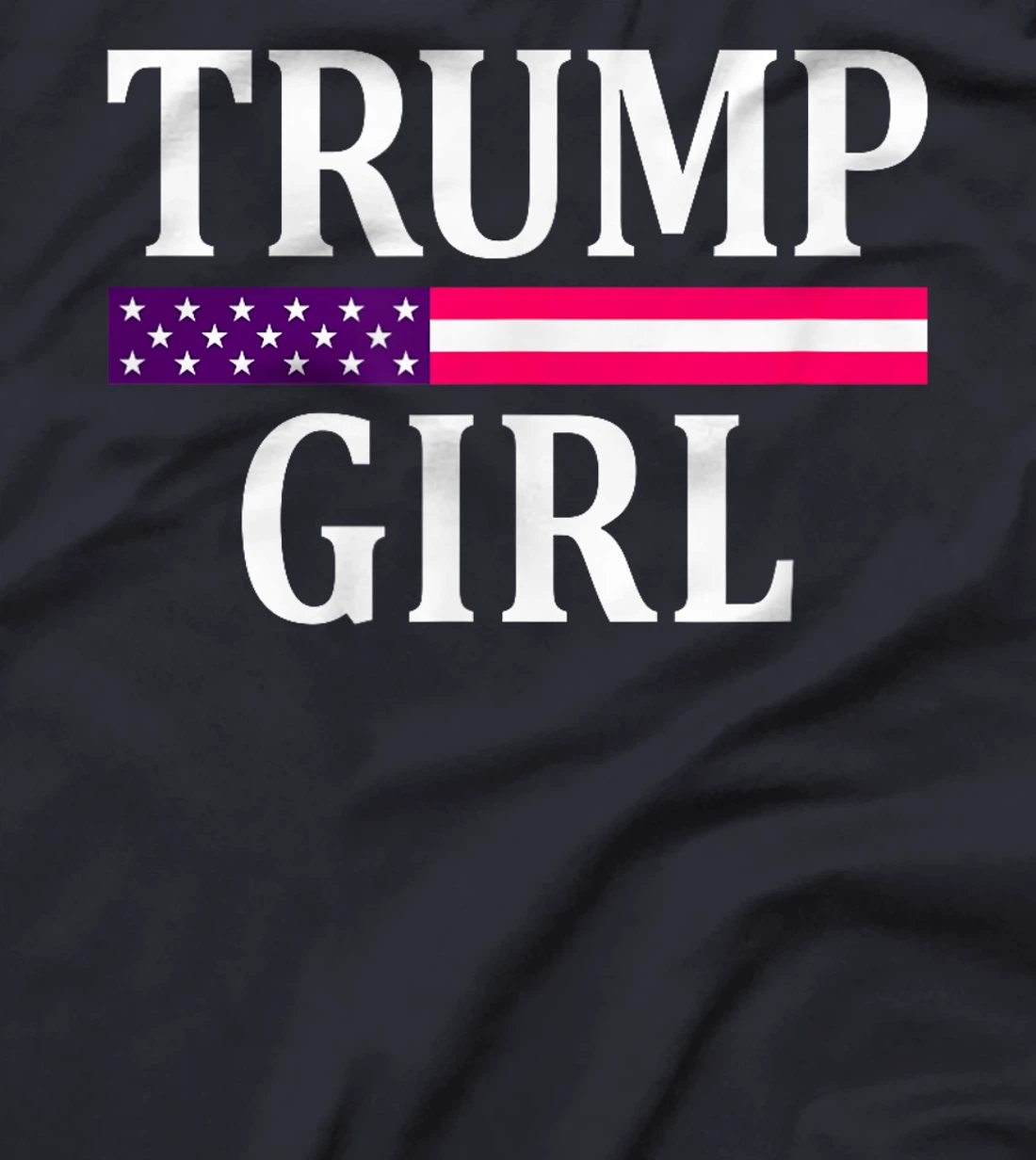 Cute Vintage Vote Trump Girl Republican US Flag 2024 Womens T-Shirt