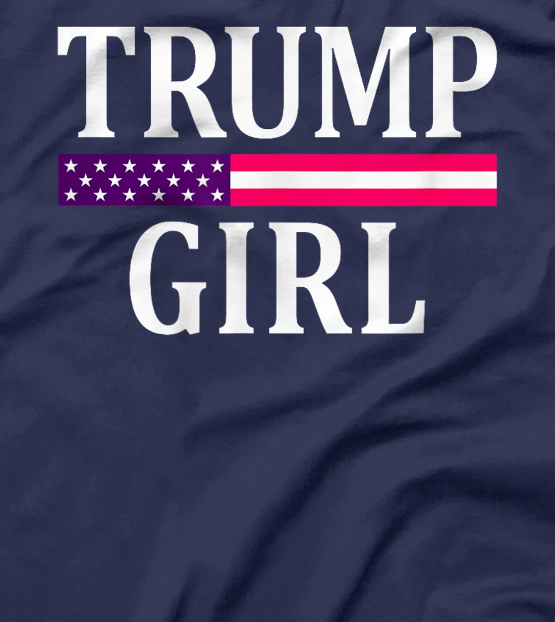 Cute Vintage Vote Trump Girl Republican US Flag 2024 Womens T-Shirt