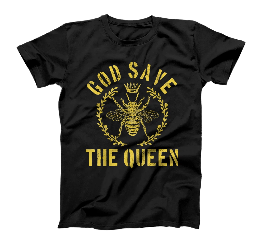 God Save The Queen Bee Queen Bee Funny Beekeeper Gift T-Shirt