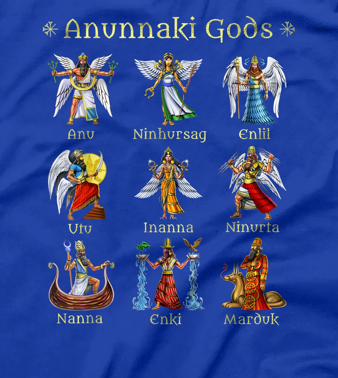 Anunnaki Gods Ancient Sumerian Civilization Mythology Deity T-Shirt