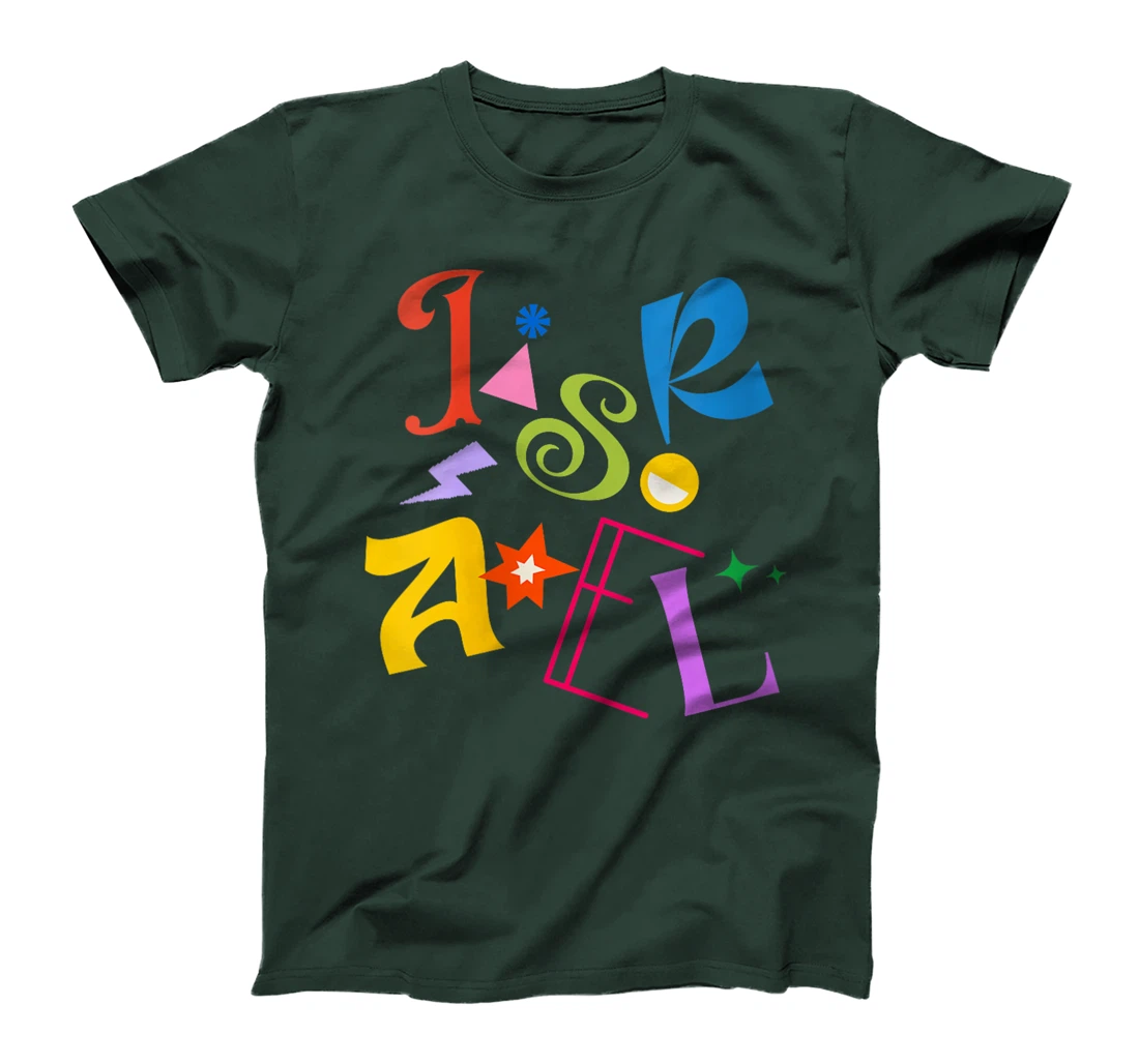 Womens Israel - Colorful and Happy Design - Am Israel Chai T-Shirt