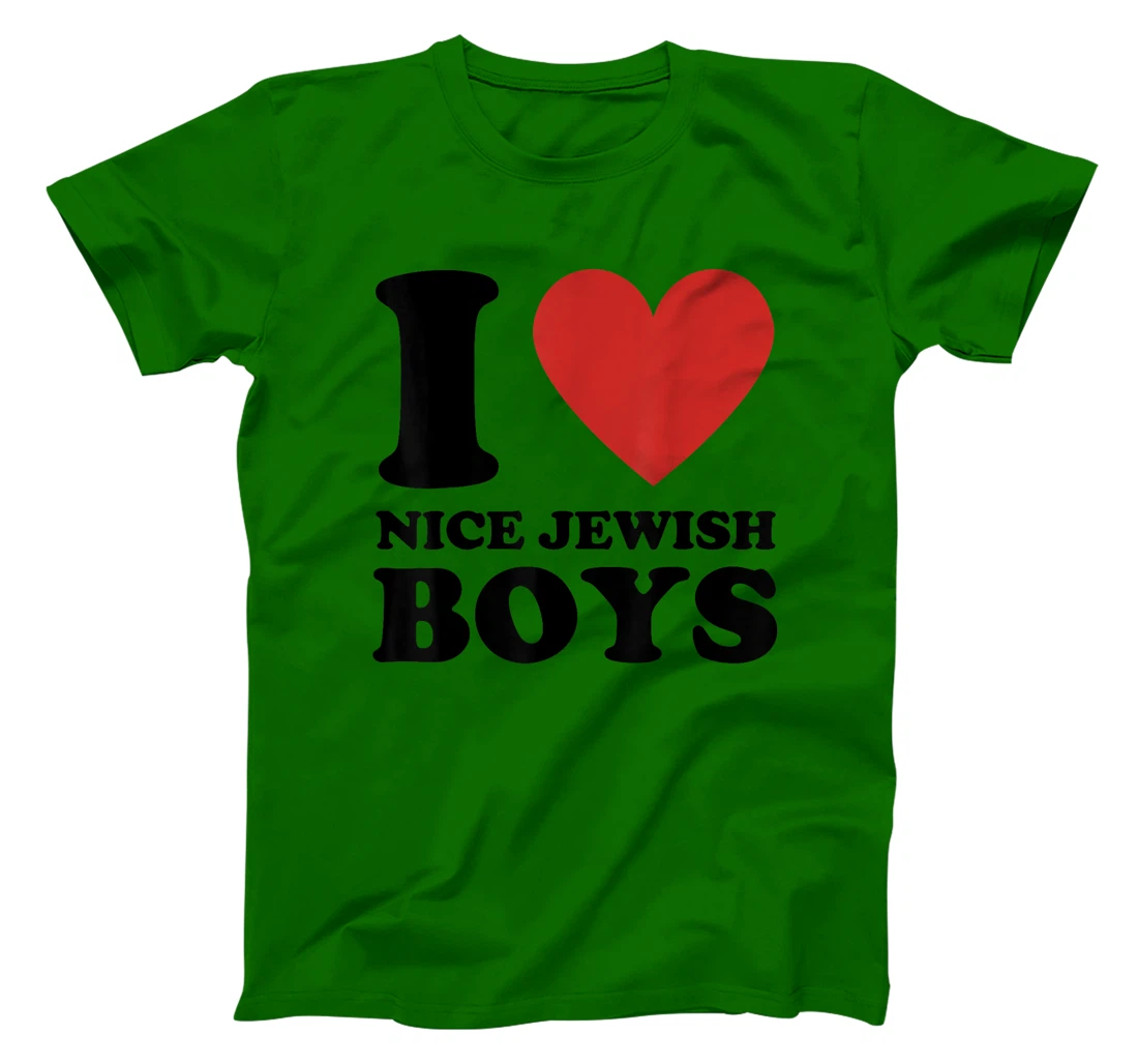 I Love Nice Jewish Boys Red Heart My Jewish Boyfriend Israel T-Shirt