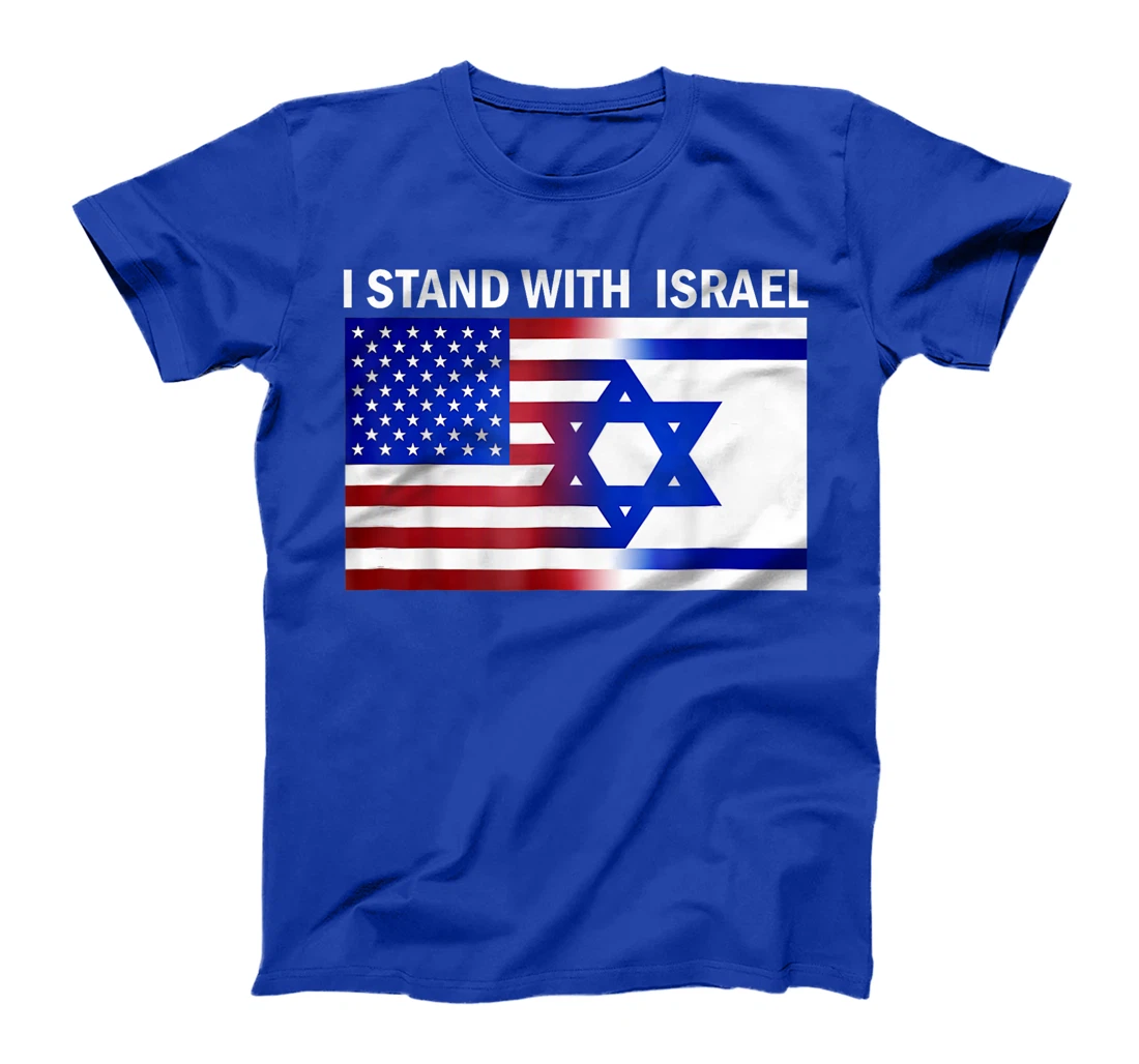 Support I Stand With Israel Jewish Heritage Israeli Flag T-Shirt