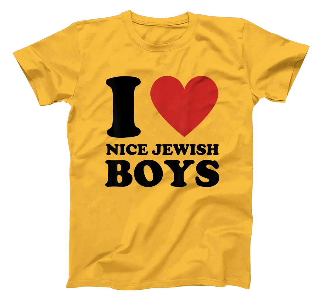 I Love Nice Jewish Boys Red Heart My Jewish Boyfriend Israel T-Shirt