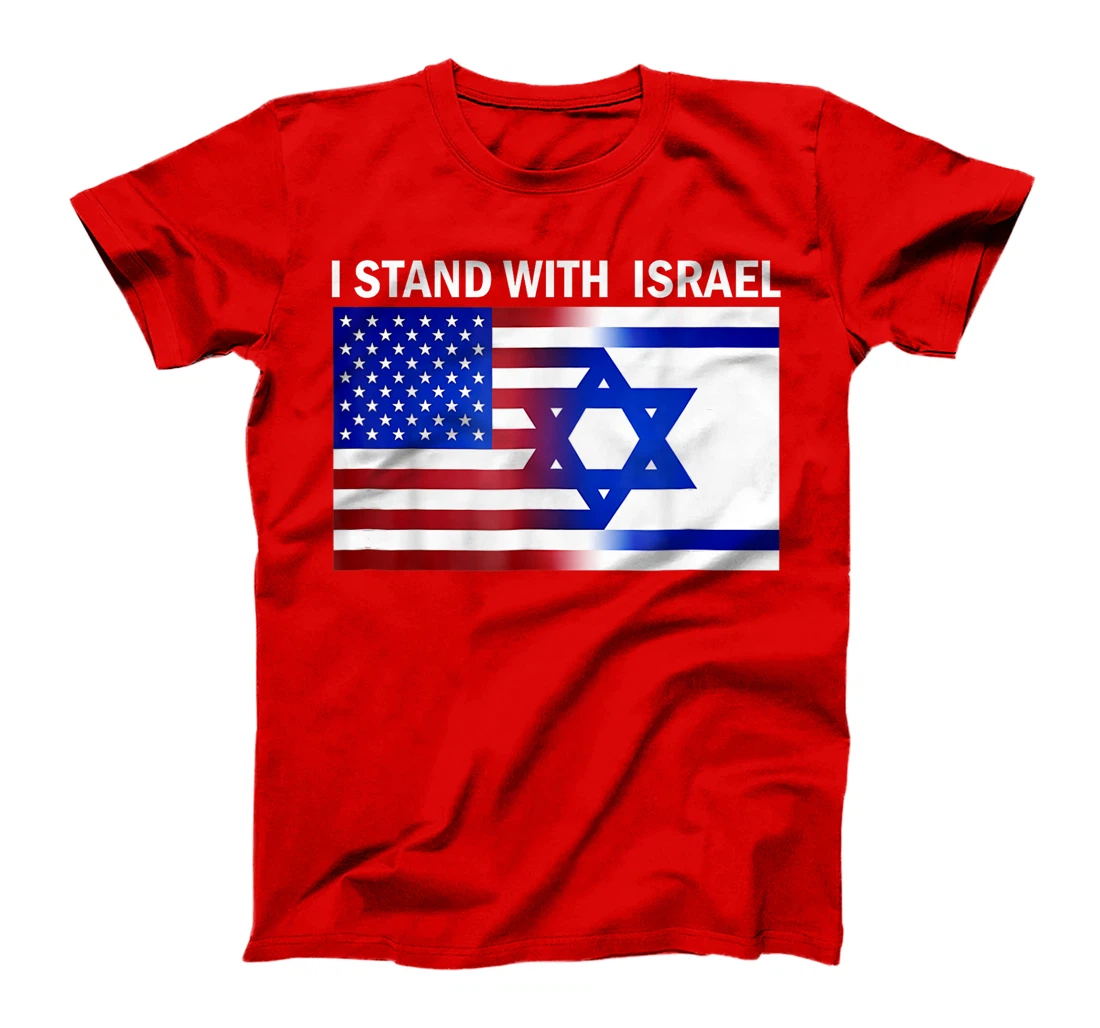Support I Stand With Israel Jewish Heritage Israeli Flag T-Shirt