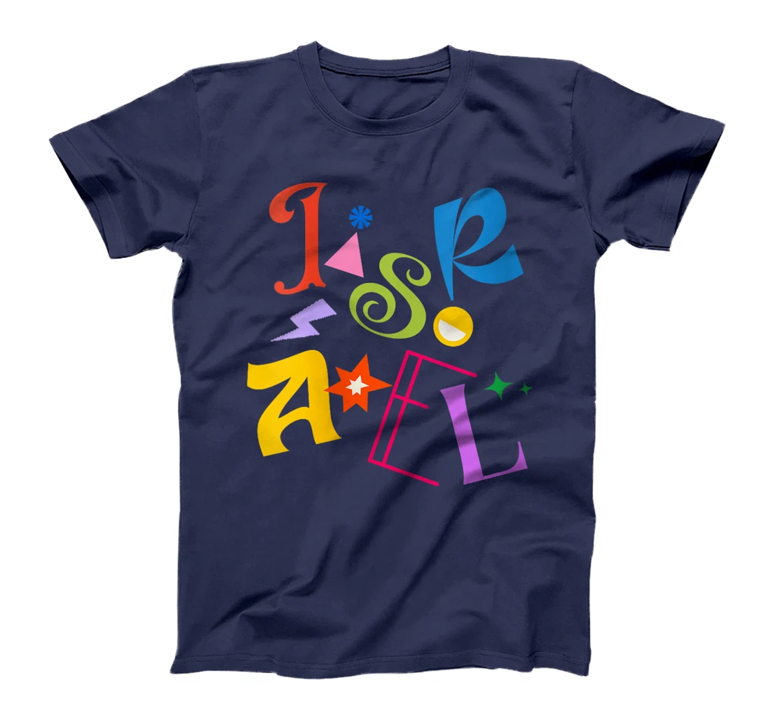 Womens Israel - Colorful and Happy Design - Am Israel Chai T-Shirt