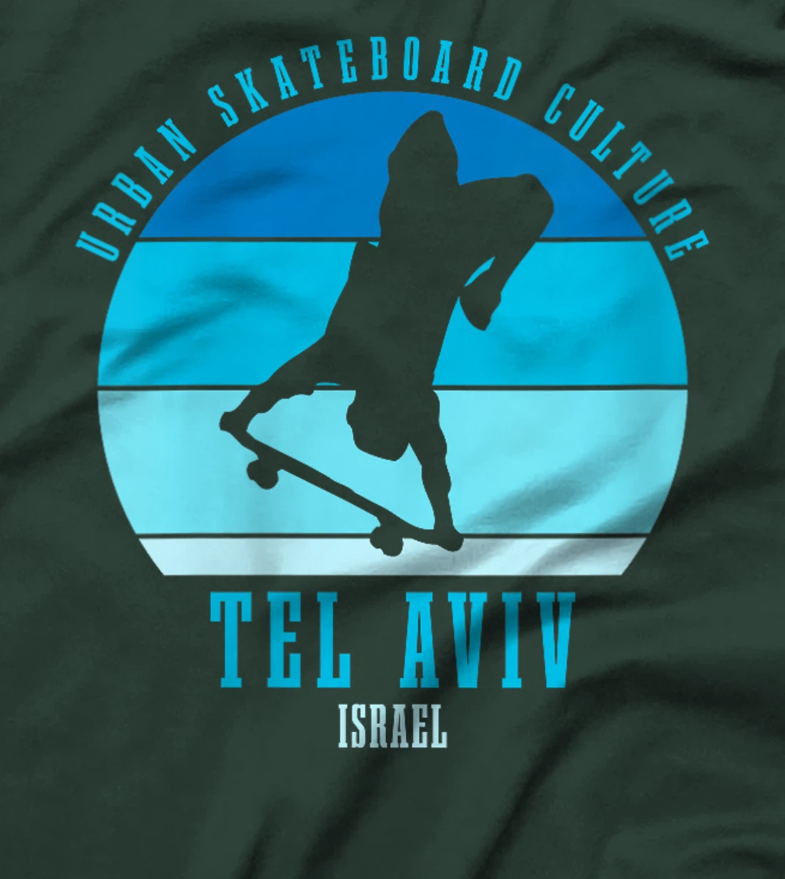 Womens Tel Aviv Israel Skateboarder Urban Skateboarding T-Shirt