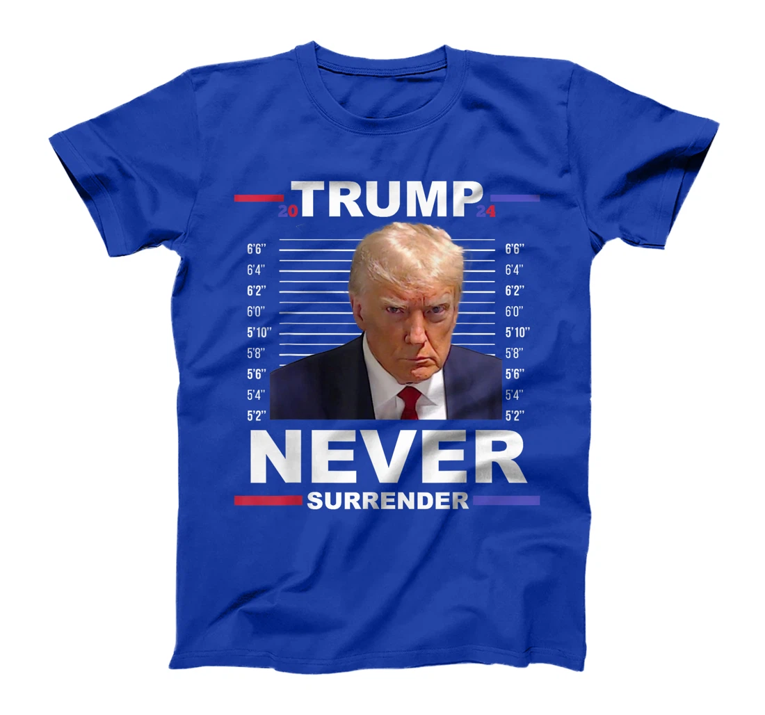 Trump Mug Shot Never Surrender Trump 2024 Pro Trump T-Shirt