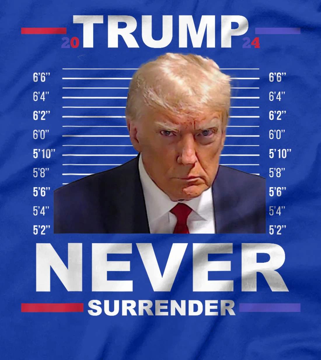 Trump Mug Shot Never Surrender Trump 2024 Pro Trump T-Shirt