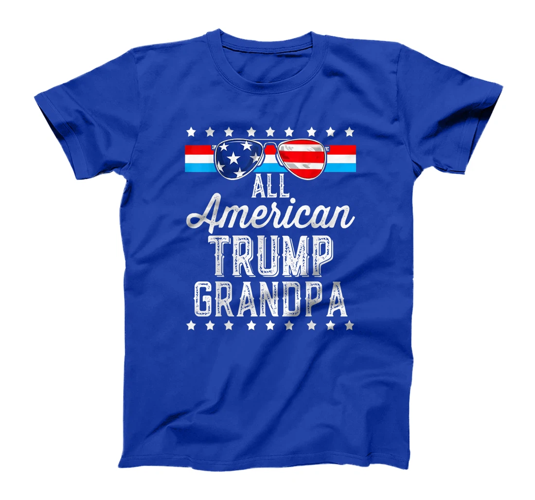 All American Trump Grandpa American Flag Sunglasses Trump T-Shirt
