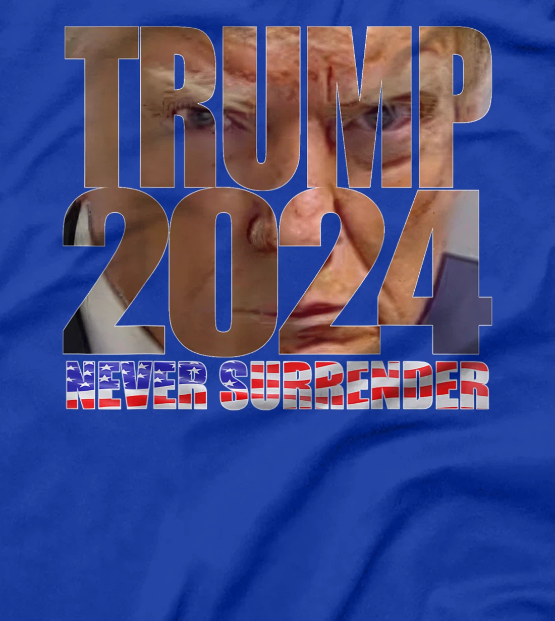 Trump 2024 Never Surrender Mugshot T-Shirt