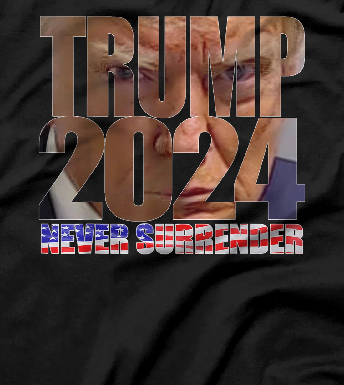 Trump 2024 Never Surrender Mugshot T-Shirt