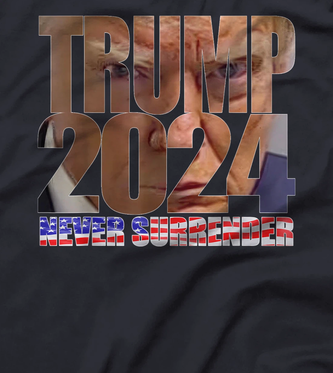 Trump 2024 Never Surrender Mugshot T-Shirt