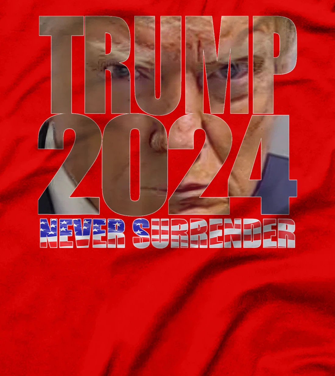 Trump 2024 Never Surrender Mugshot T-Shirt
