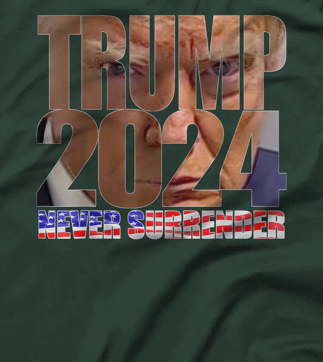 Trump 2024 Never Surrender Mugshot T-Shirt