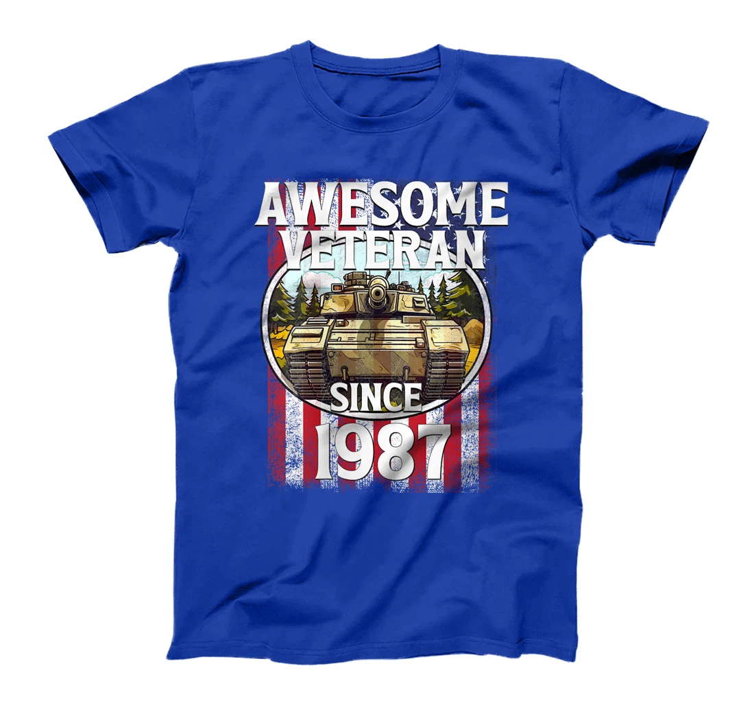 Womens Awesome Veteran Since 1987 Patriotic T-Shirt