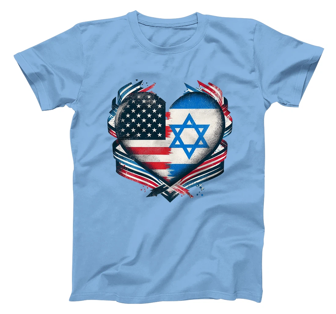 USA Israel Heart - Dual Citizenship Premium T-Shirt
