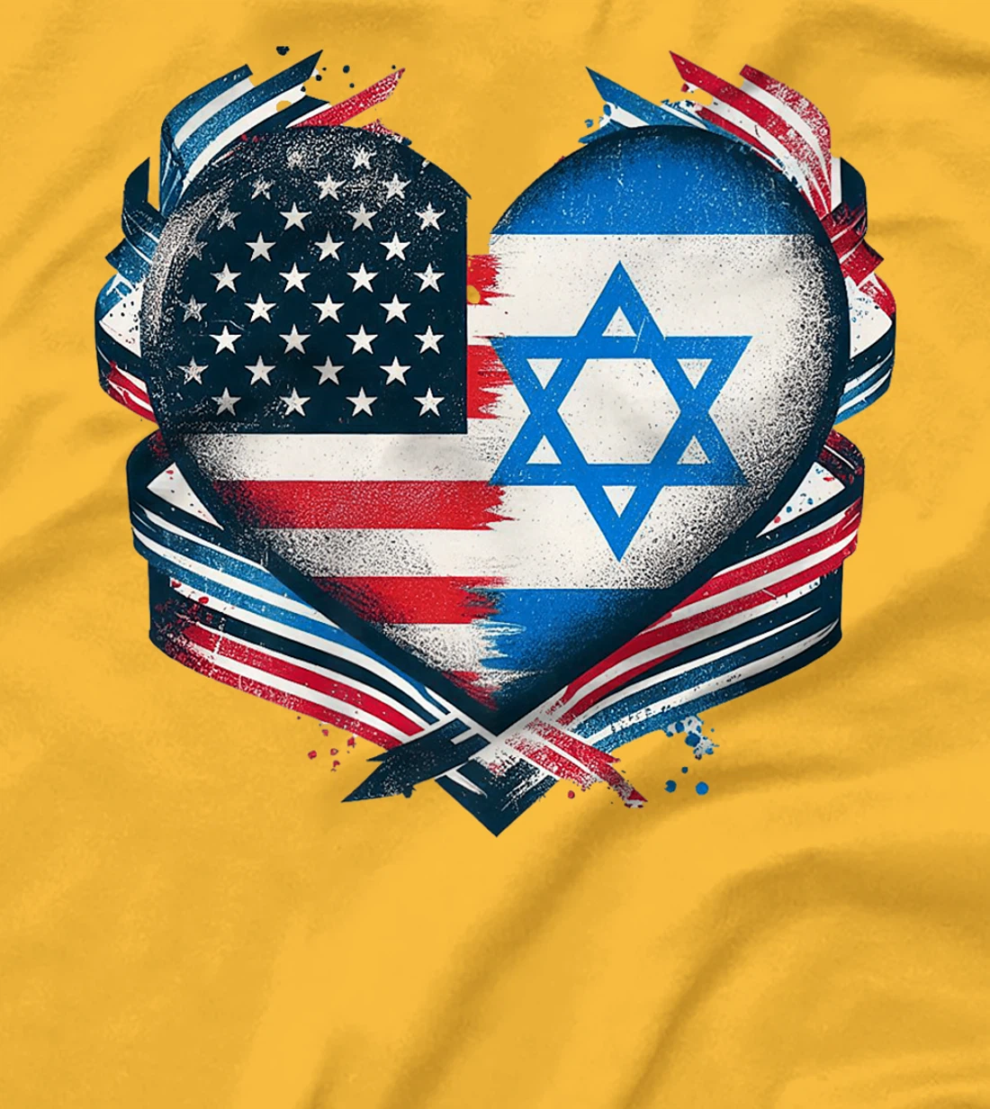 USA Israel Heart - Dual Citizenship Premium T-Shirt
