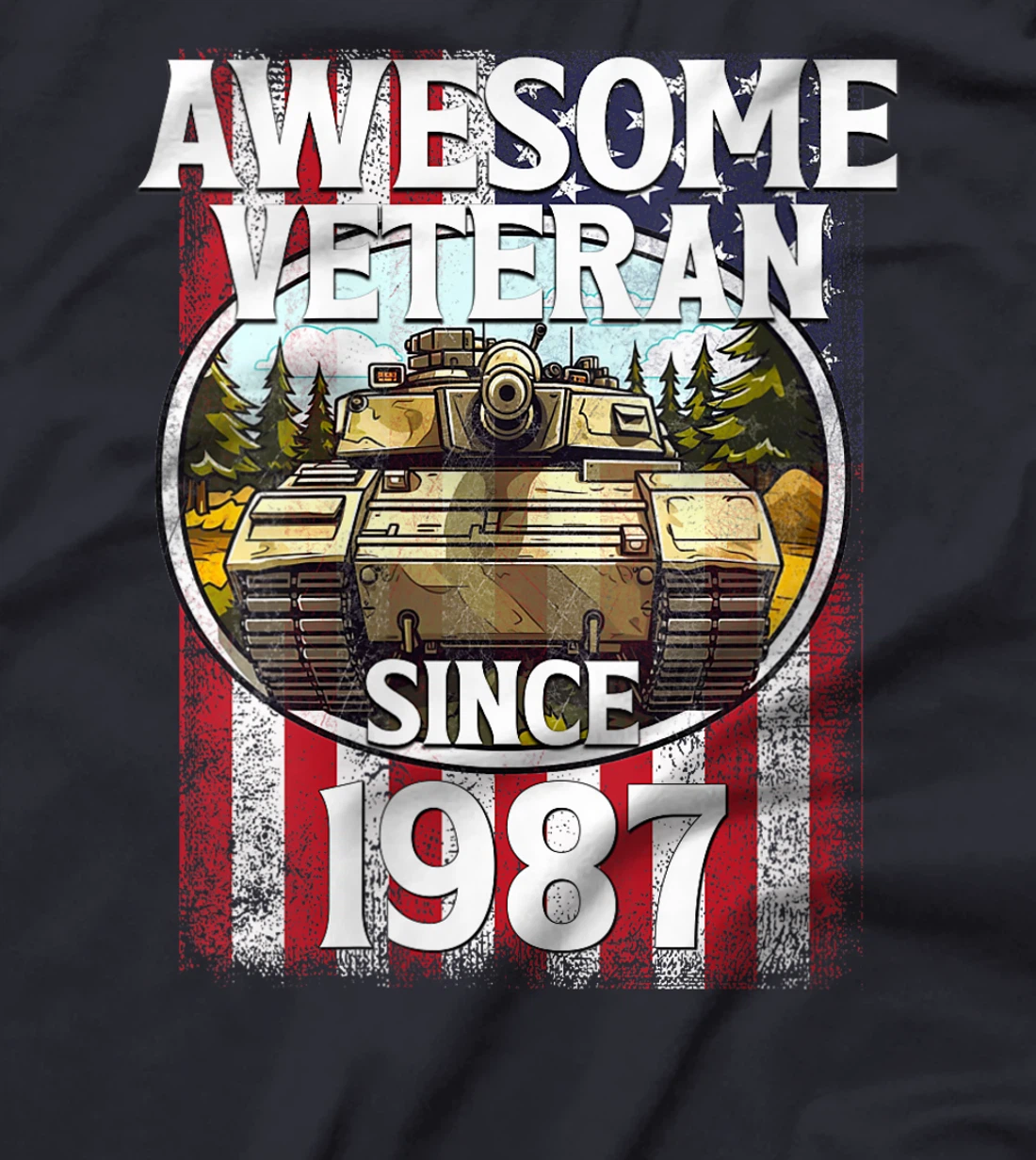 Womens Awesome Veteran Since 1987 Patriotic T-Shirt