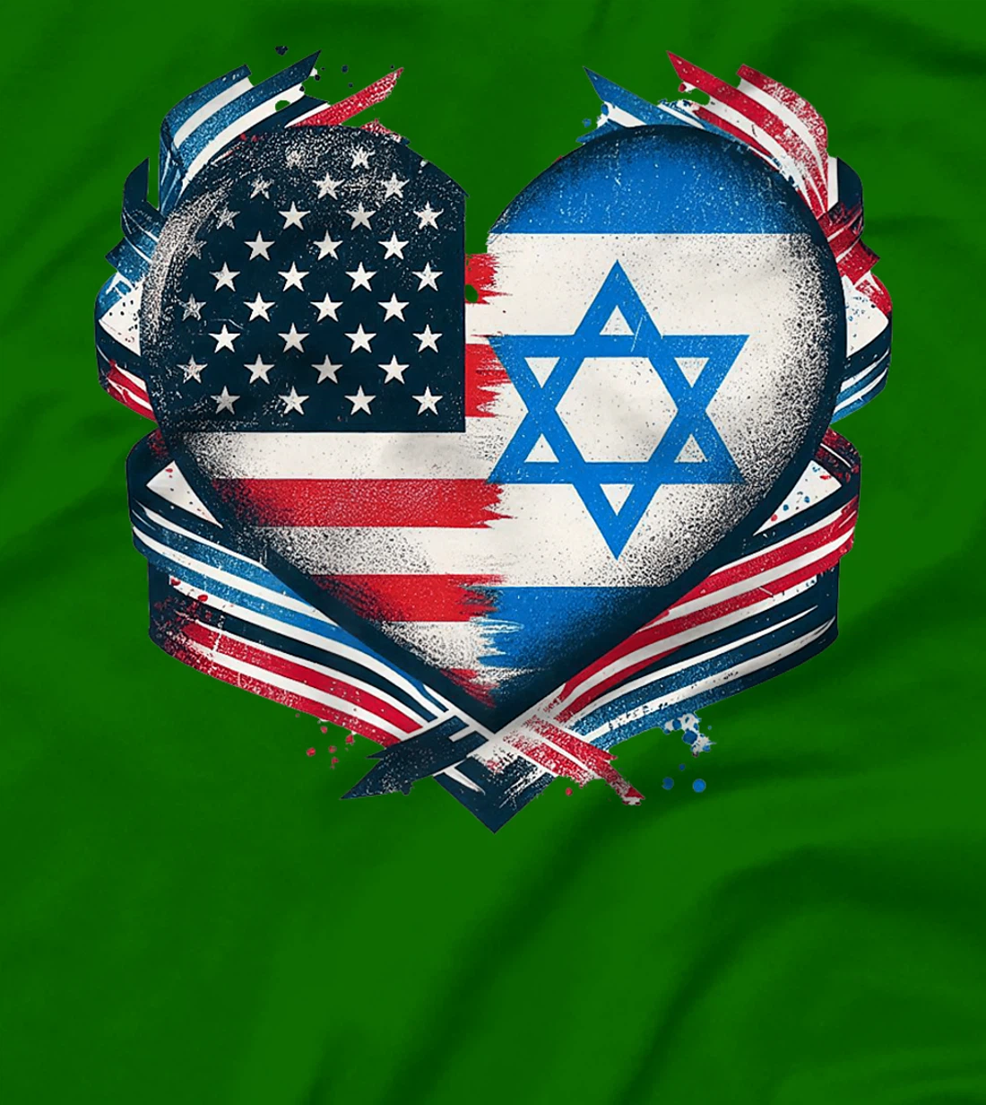 USA Israel Heart - Dual Citizenship Premium T-Shirt