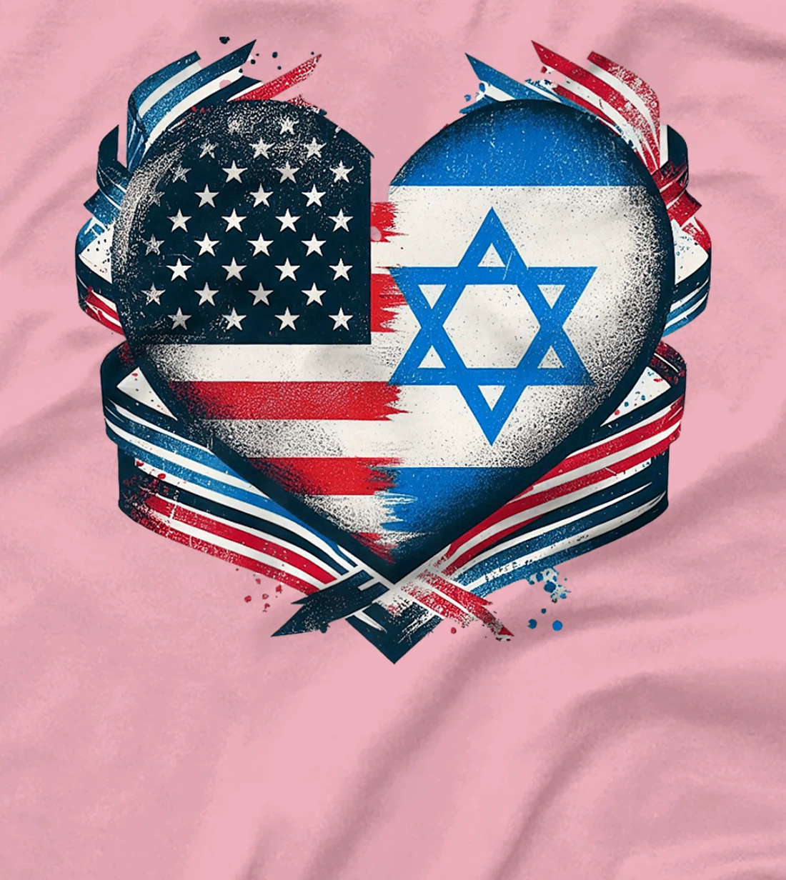 USA Israel Heart - Dual Citizenship Premium T-Shirt